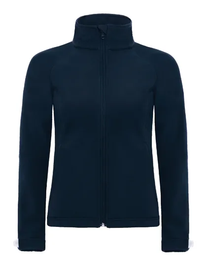 Dames Softshell Jas Hoodie B&C JW937 in Dames Softshell Jas Hoodie B&C JW937 navy
