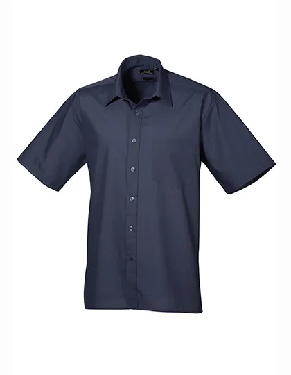 Overhemd korte mouw Popeline premier PR202 in overhemd korte mouw Popeline premier PR202 Navy