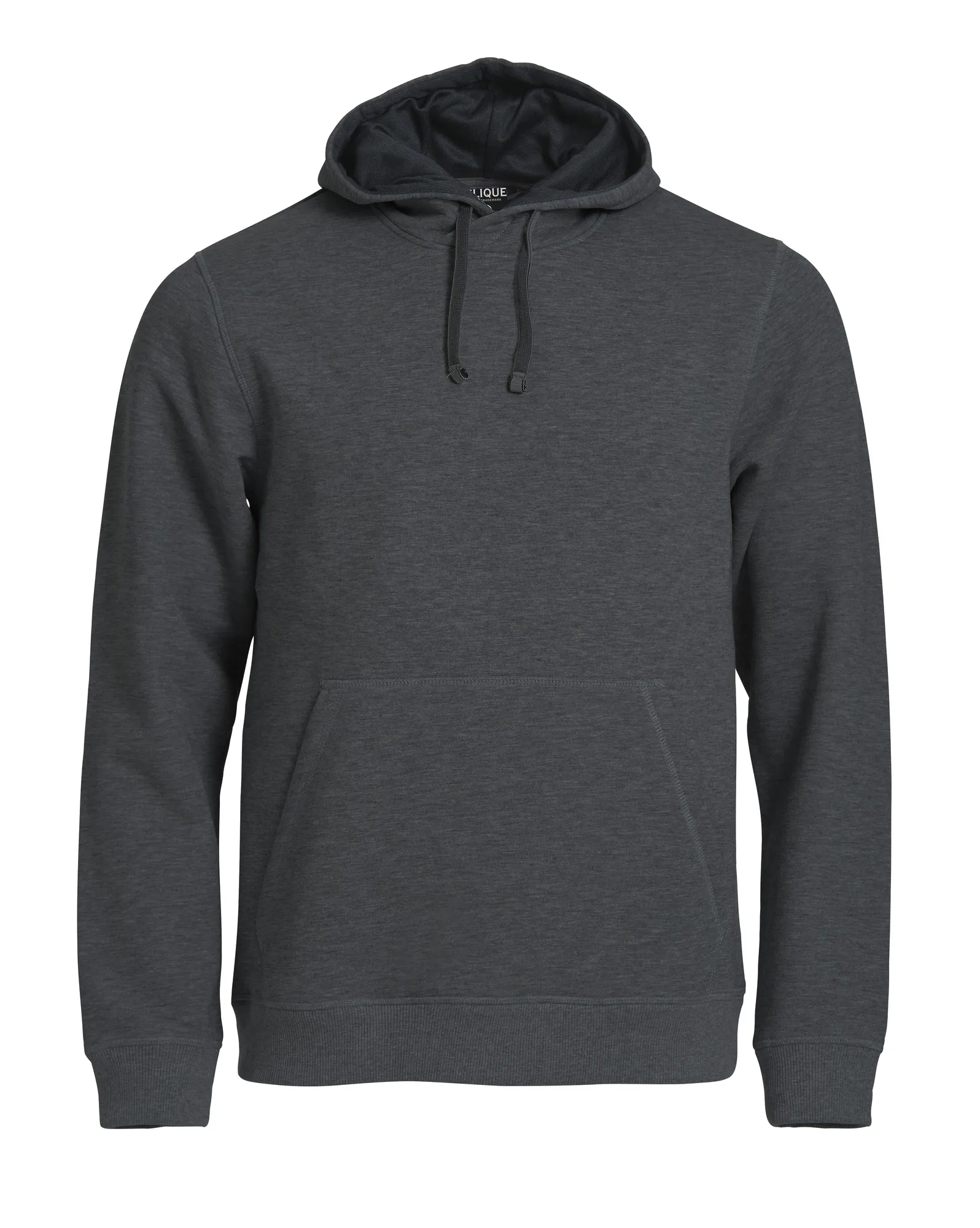 Heren Hoodie Clique Classic 021041 in Heren Hoodie Clique Classic 021041 Anthraciet melange