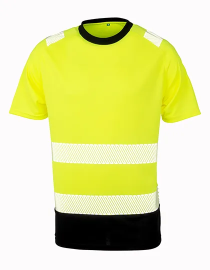 Heren T-Shirt Result Recycled Safety R502X in Heren T-Shirt Result Recycled Safety R502X - Fluor Yellow/Black