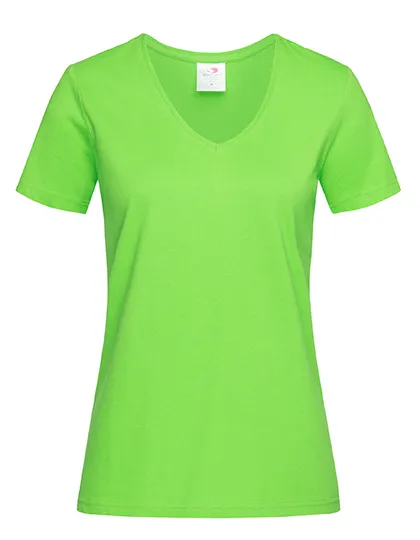 Dames T-shirt V Hals Stedman Classic-T ST2700 in Dames T-shirt V Hals Stedman Classic-T ST2700 - Kiwi Green