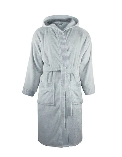 Badjas Hoodie The One Towelling T1-BH in Badjas Hoodie The One Towelling T1-BH Zilver Grey