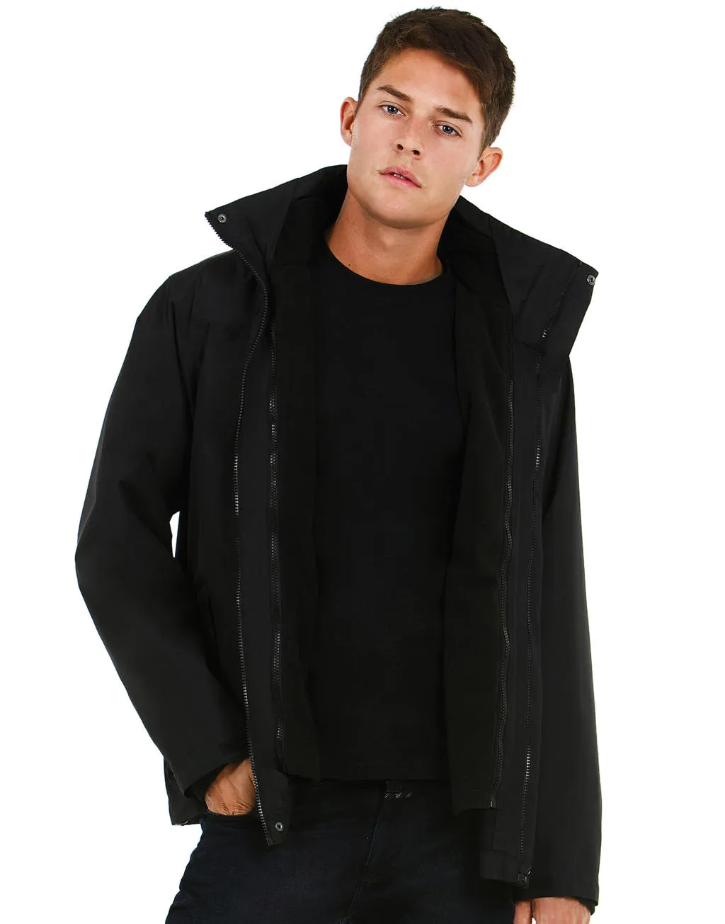 Heren Jas B&C Corporate 3-in-1 Jacket JU873 productfoto