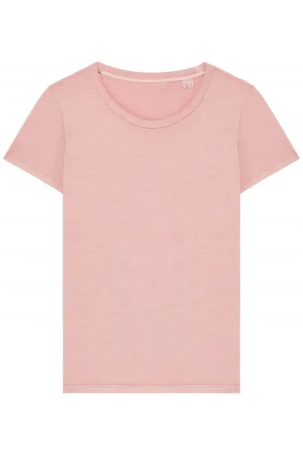 Dames T-shirt Ecologisch verwassen Native Spirit NS316 in Washed Petal Rose