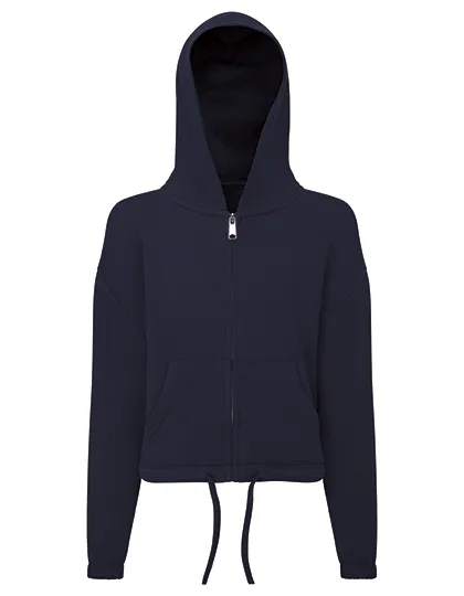 Kinder Hooded Tri Dri Recycled Cropped Oversize Full Zip TR61B in Kinder Hooded Tri Dri Recycled Cropped Oversize Full Zip TR61B Navy