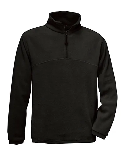 Heren Fleece Sweater B&C Highlander FU704 in Heren Fleece Sweater B&C Highlander FU704 Zwart