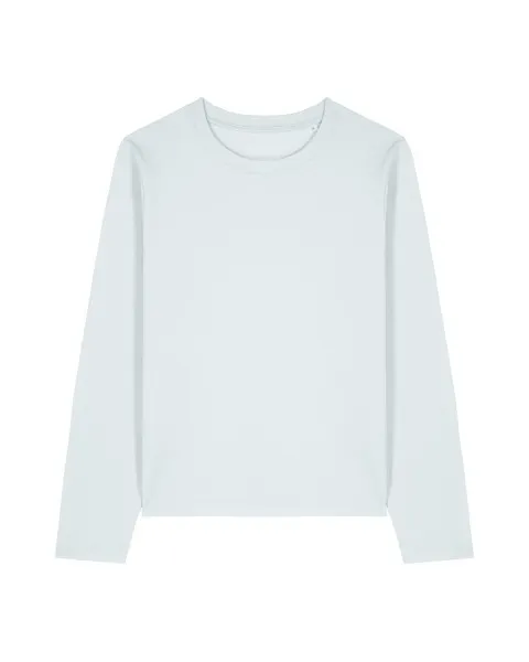 Dames T-shirt Stanley Stella Muser Long Sleeve in Blue Ice