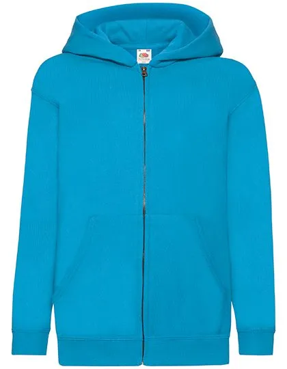 Kinder Hoodie full zip Fruit of the Loom 62-045-0 in Kinder Hoodie full zip Fruit of the Loom 62-045-0 azure