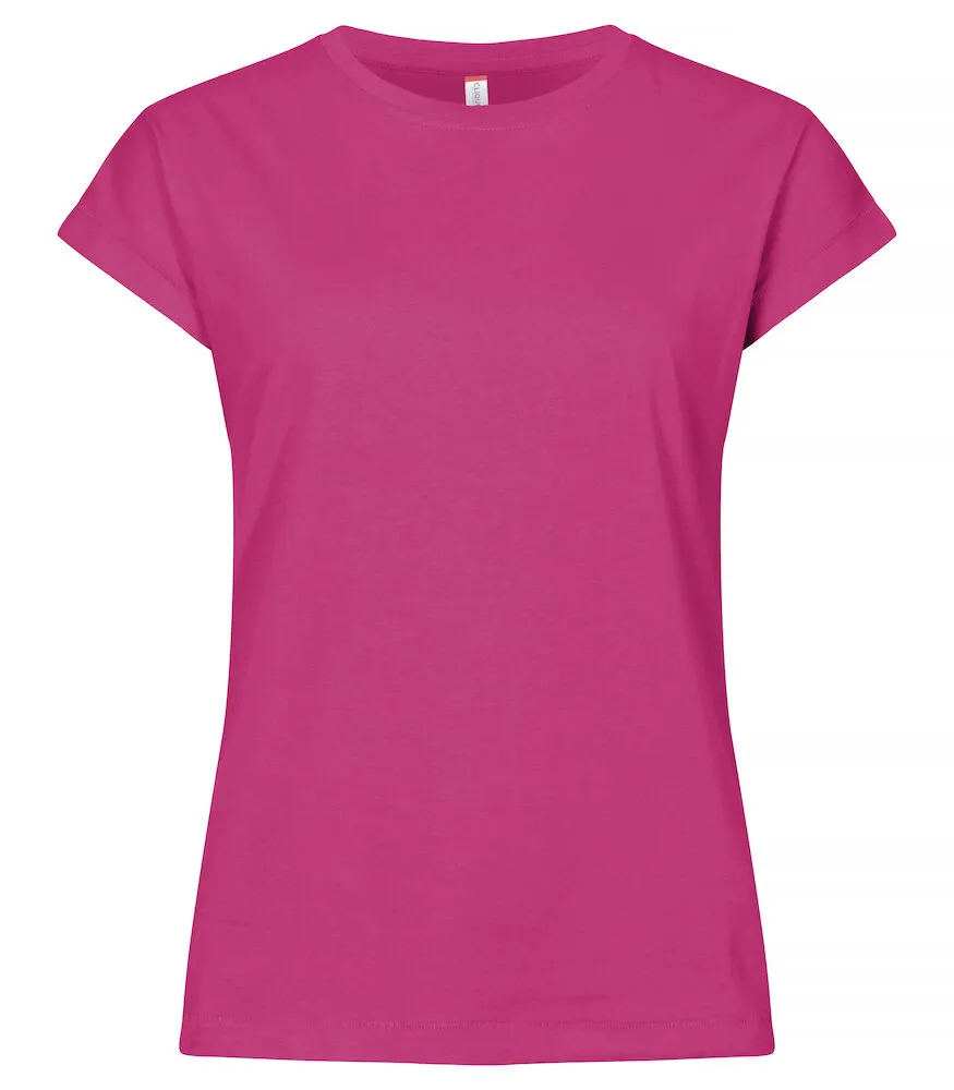 Dames T-shirt Clique Fashion Top 029005 in Helder Kersen