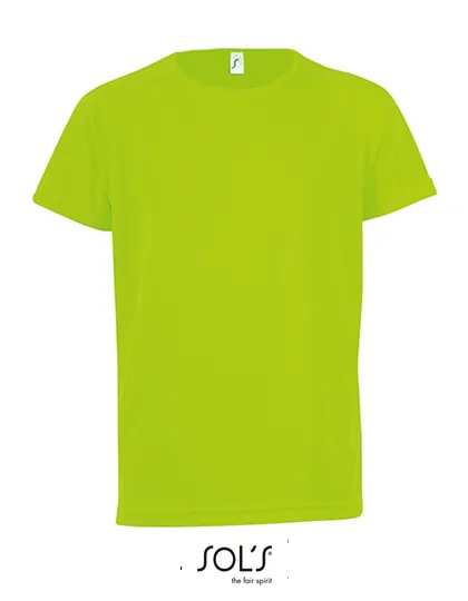 Kinder Sportshirt Raglan Sols 01166 in Kinder Sportshirt Raglan Sols 01166 - Neon Green