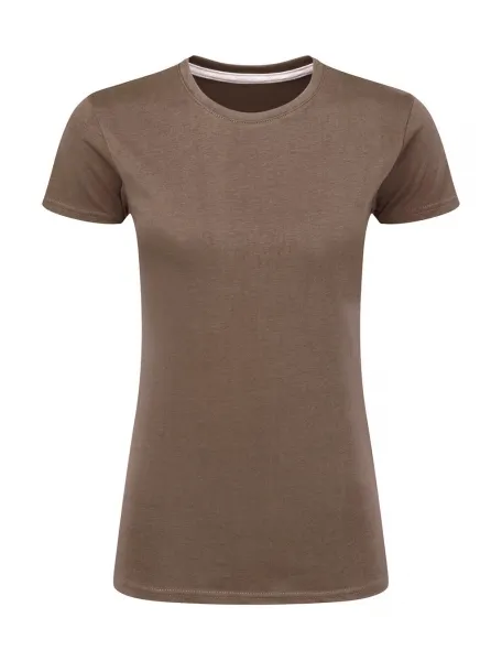 Dames T-shirt SG Perfect Print Tagless Tee SGTee F in Dames T-shirt SG Perfect Print Tagless Tee SGTee F - Deep Taupe