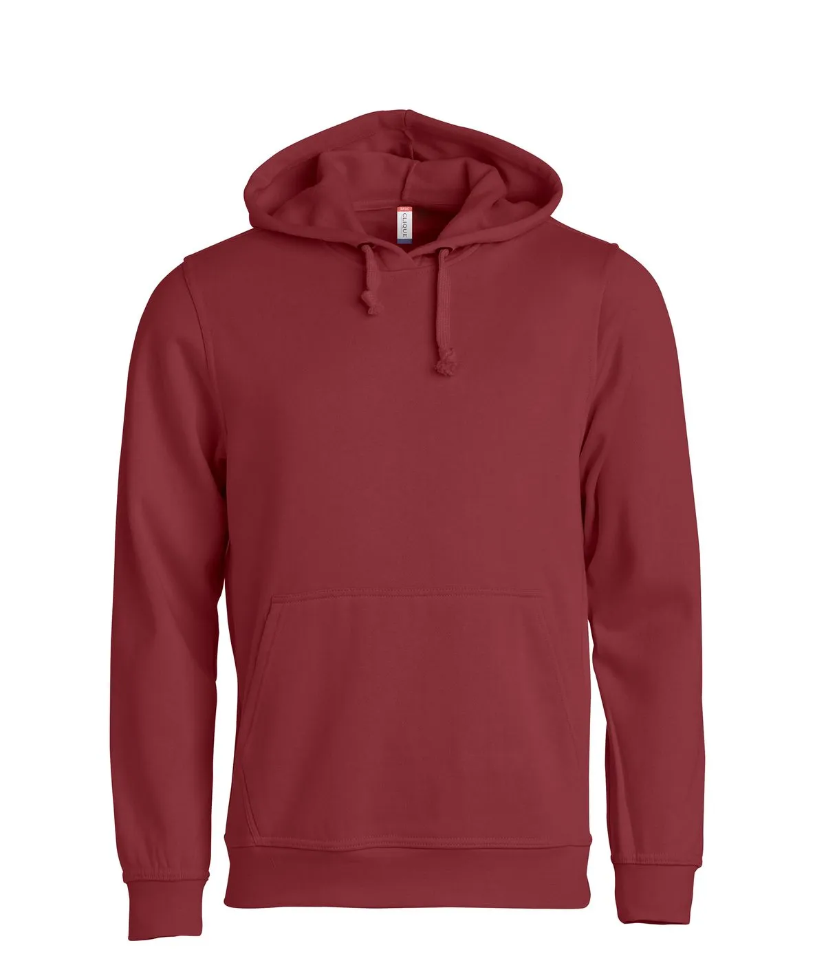Heren Hoodie Basic Clique 021031 in Heren Hoodie Basic Clique 021031 - Bordeaux