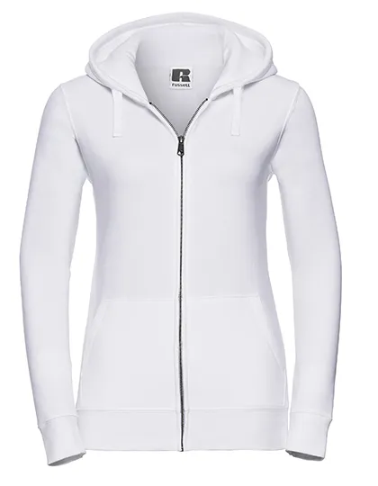 Dames Hoodie met Rits Russell Authentic R-266F-0 in Dames Hoodie met Rits Russell Authentic R-266F-0 - White