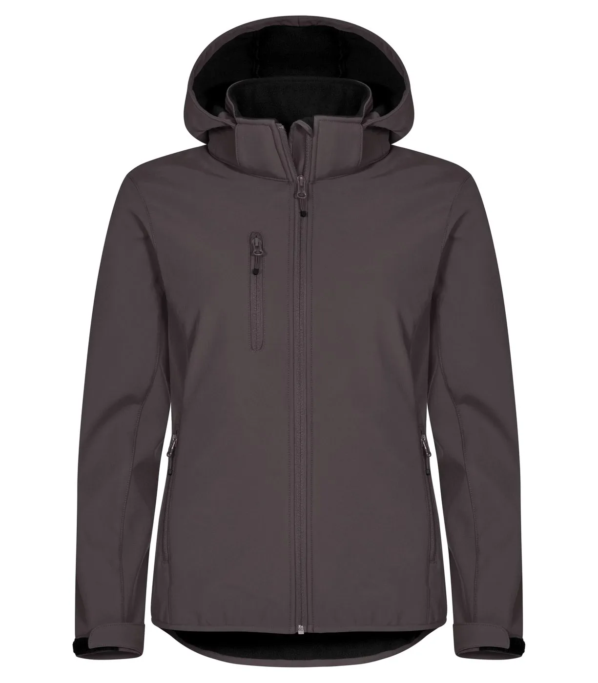 Dames hoodie Softshell Jas Clique Classic 0200917 in Dames hoodie Softshell Jas Clique Classic 0200917 Donkergrijs