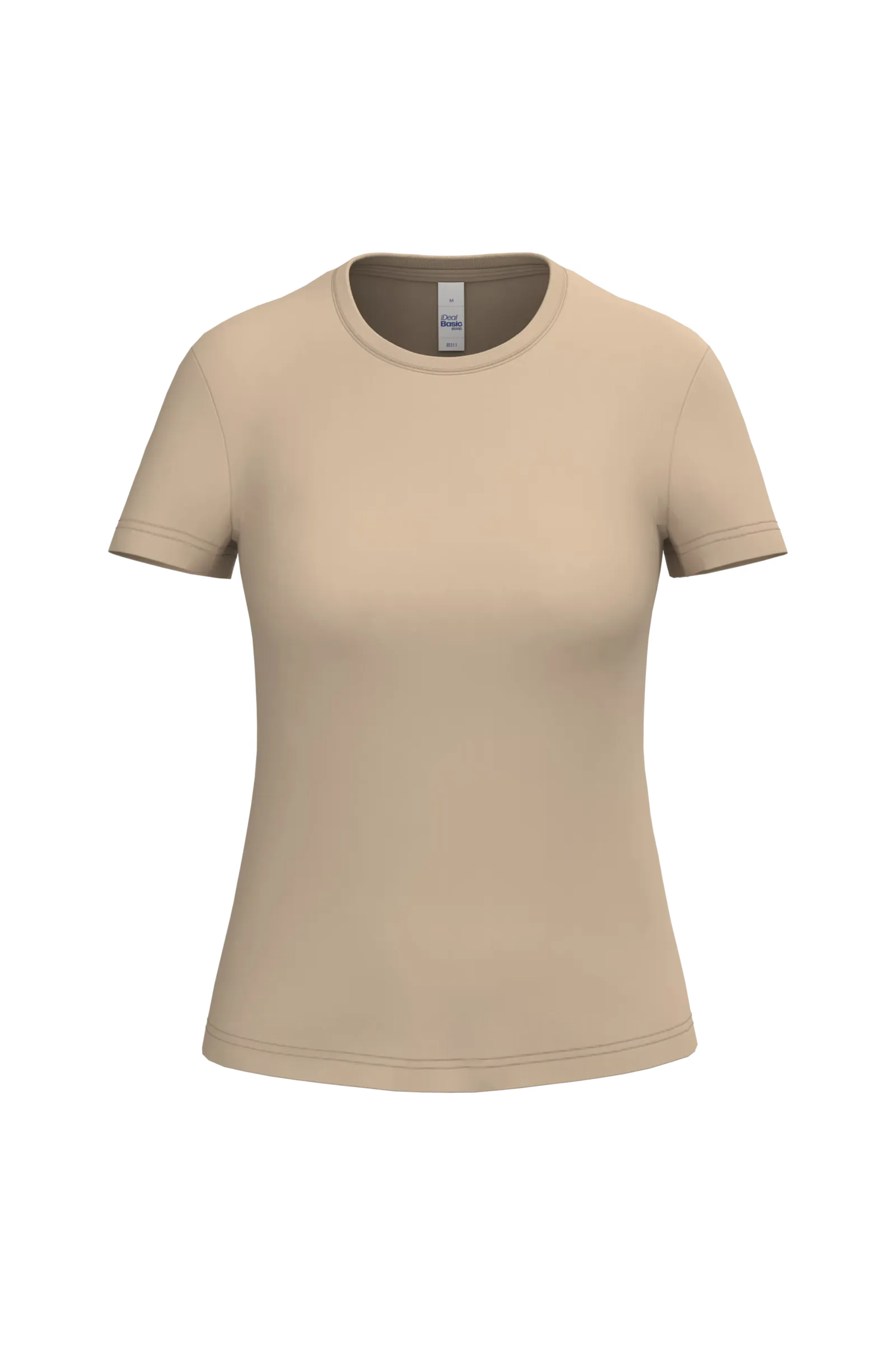 Goedkope Dames T-shirt iDeal Basic Brand IB311 in Goedkope Dames T-shirt iDeal Basic Brand IB311 - Sand