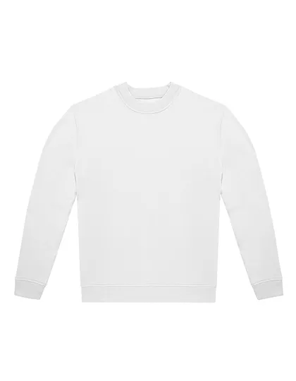 Heren Sweater B&C ID.222 Crew WG007 in Heren Sweater B&C ID.222 Crew WG007 Wit