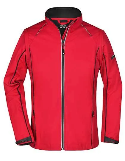 Dames Softshell jas Daiber JN1121 in Dames Softshell jas Daiber JN1121 Rood-Zwart
