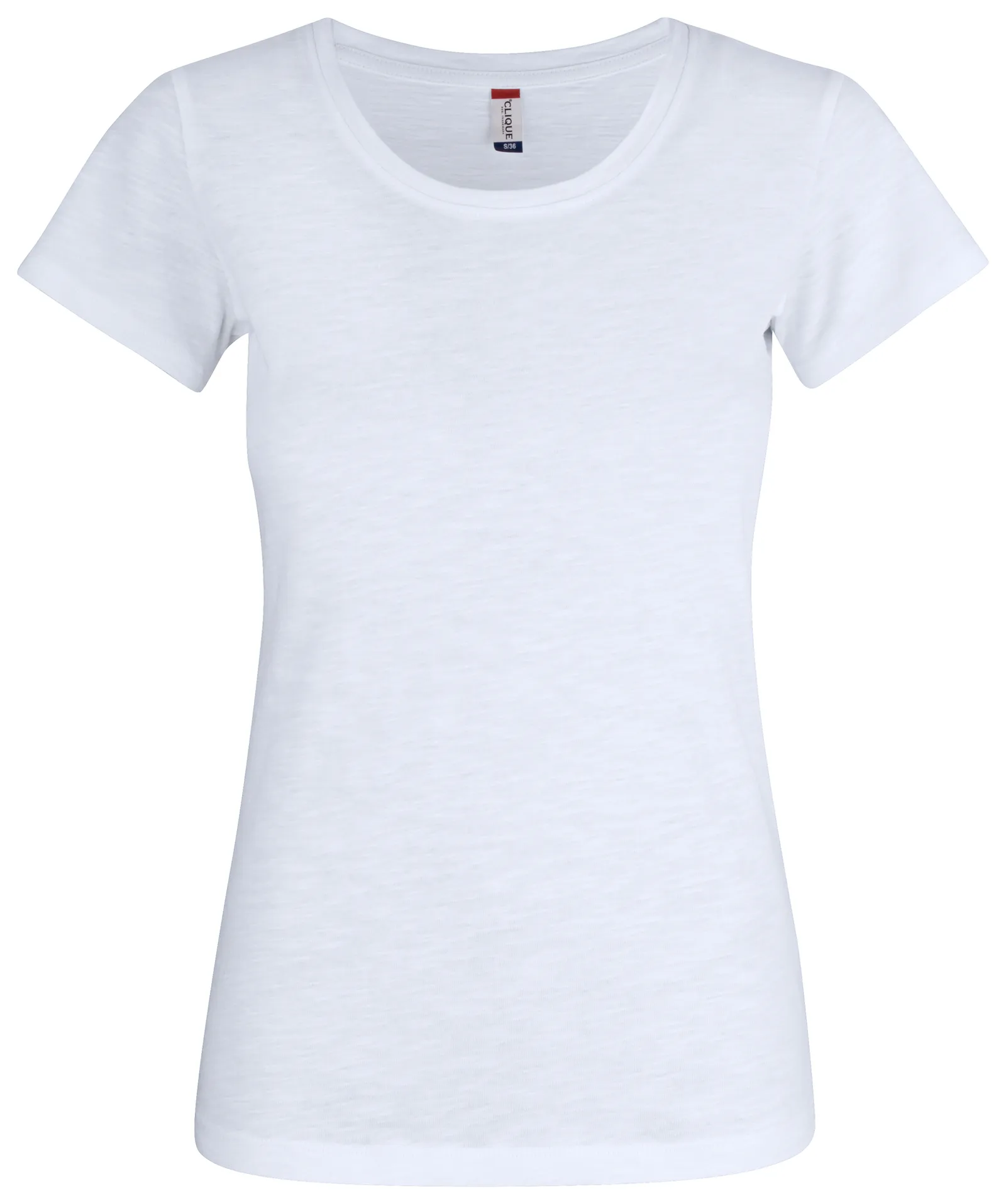 Dames T-shirt Clique Slub-T 029353 in Dames T-shirt Clique Slub-T 029353 - Wit