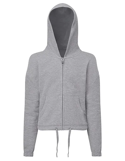 Kinder Hooded Tri Dri Recycled Cropped Oversize Full Zip TR61B in Kinder Hooded Tri Dri Recycled Cropped Oversize Full Zip TR61B Heather Grey