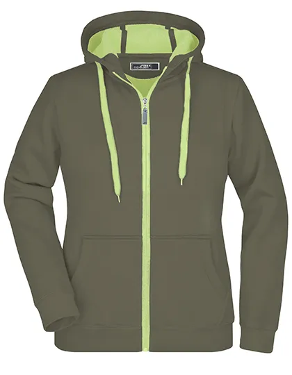 Ladie's Doubleface Jacket Daiber JN354 in Ladie's Doubleface Jacket Daiber JN354 - Olive - Lime