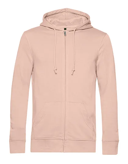 Organische Heren Hoodie met rits B&C Inspire Zipped WU35B in Organische Heren Hoodie met rits B&C Inspire Zipped WU35B - Soft Rose