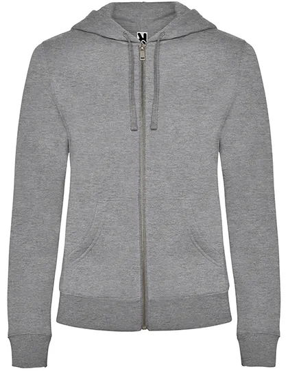 Dames Hooded Sweater met Rits Veleta Roly CQ6425 in Dames Trui met Rits Veleta Roly CQ6425 Heather Grey