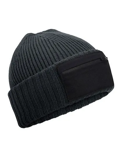 Beanie met Zip Patch Beechfield B334R productfoto