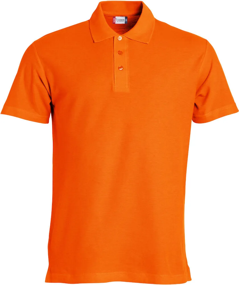 Heren Polo Clique Basic 028230 in Heren Polo Clique Basic 028230 Diep Oranje