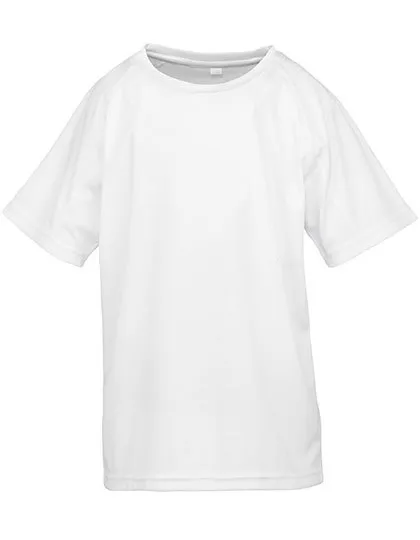 Kinder Sportshirt Spiro Aircool Tee S287J in Kinder Sportshirt Spiro Aircool Tee S287J - White