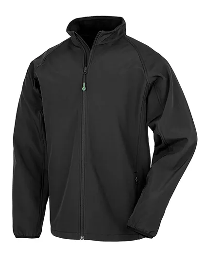 Heren Softshell Jas Result Recycled R901M in Heren Softshell Jas Result Recycled R901M Zwart
