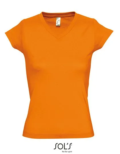 Dames  T-shirt Sols V-Neck Victory 11388 in Dames  T-shirt Sols V-Neck Victory 11388 - Orange