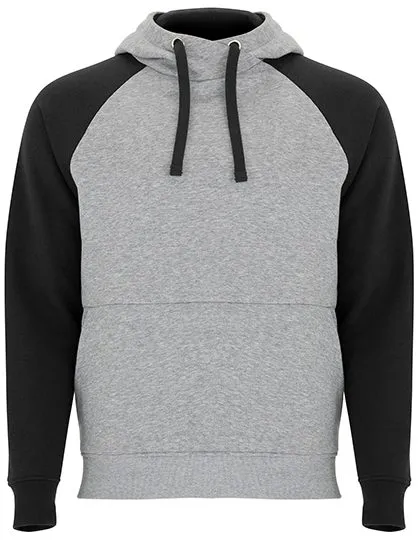 Baseball Hooded Sweater Roly Badet SU1058  in Baseball Hooded Sweater Roly Badet SU1058 Heather Grey-Zwart