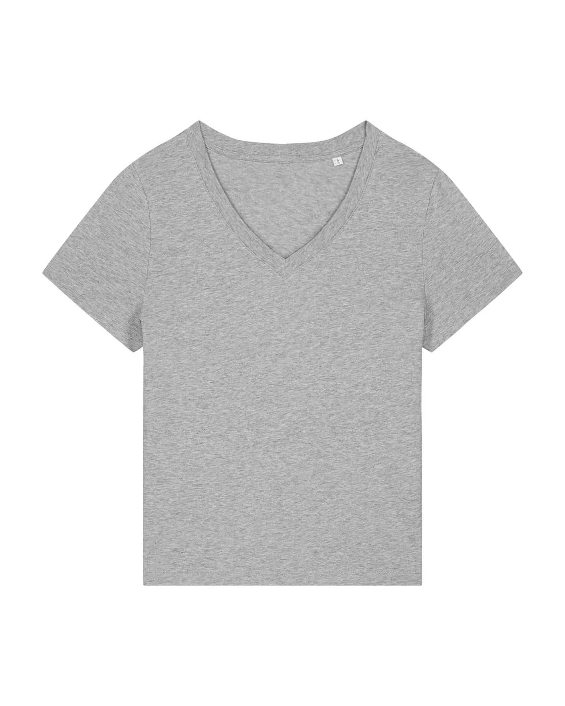 Dames T-shirt Stanley Stella Isla V-hals STTW176 in Dames T-shirt Stanley Stella Isla V-hals STTW176 - Heather Grey