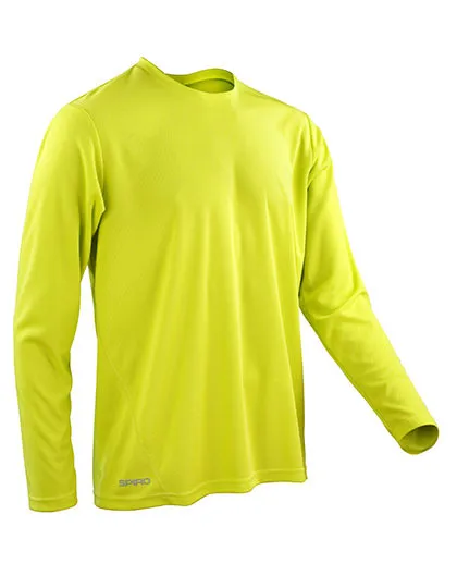 Heren Sportshirt Lange Mouw Spiro S254M in Heren Sportshirt Lange Mouw Spiro S254M Lime