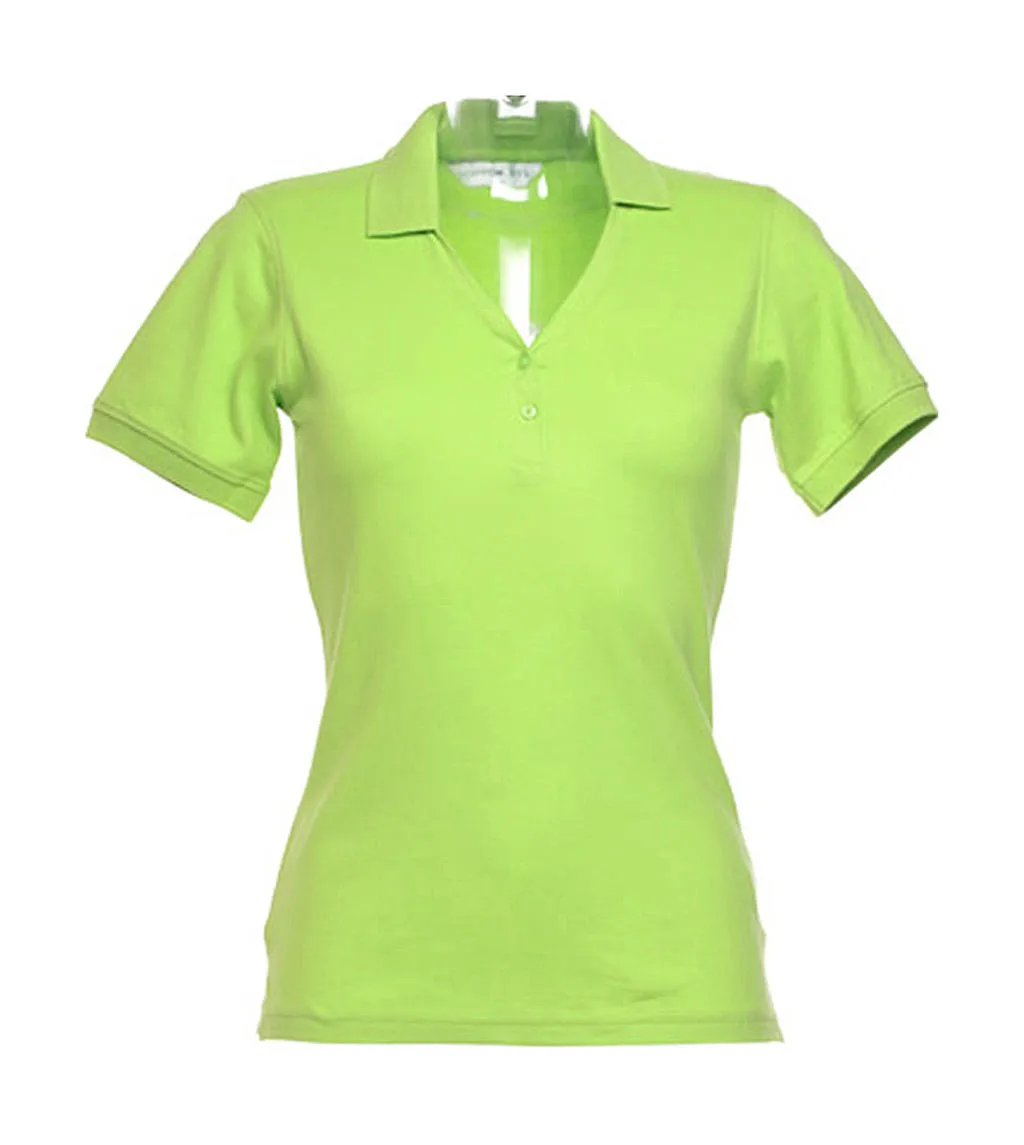 Dames Poloshirt Kustom Kit Sophia V-Neck KK732 productfoto