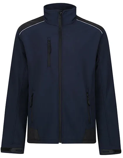 Heren Softshell Jas Regatta Sandstorm TRA651 in Heren Softshell Jas Regatta Sandstorm TRA651 Navy-Zwart