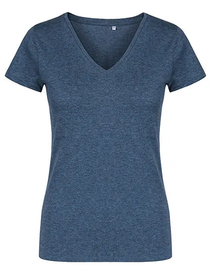 Dames T-shirt Promodoro V-Neck 1525 in Dames T-shirt Promodoro V-Neck 1525 - Heather Navy