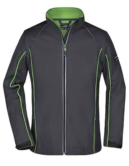 Dames Softshell jas Daiber JN1121 in Dames Softshell jas Daiber JN1121 Iron Grey-Groen