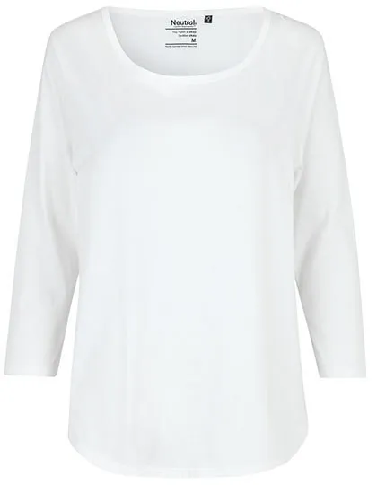 Dames T-Shirt Neutral Three Quarter Sleeve productfoto