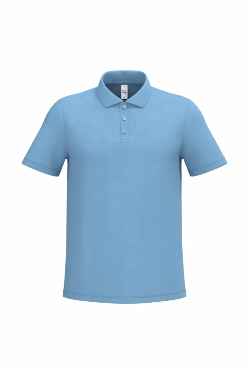 Goedkope Heren Polo iDeal Basic Brand in Sky Blue