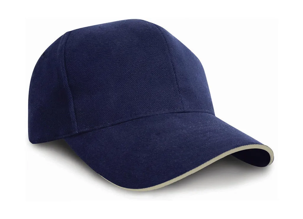Caps 6 Panel Sandwich Brushed Cotton RC025P productfoto