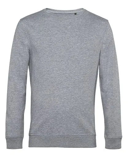 Organische heren Sweater B&C Inspire Crew Neck Sweat WU31B in Organische heren Sweater B&C Inspire Crew Neck Sweat WU31B - Heather Grey