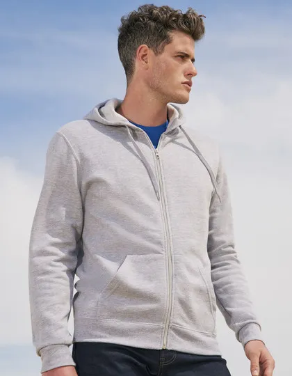 Heren hooded Sweater Sols Zip Stone 01714