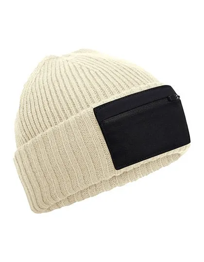 Beanie met Zip Patch Beechfield B334R productfoto