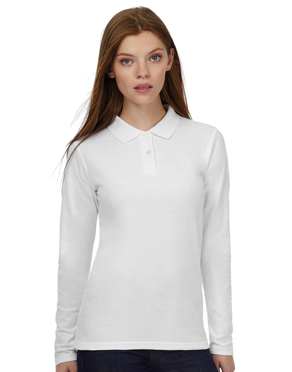 Dames Polo Lange Mouw B&C PWI13 productfoto