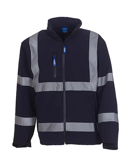 Softshell Jas High Visibility Yoko HVK09 in Softshell Jas High Visibility Yoko HVK09 Navy