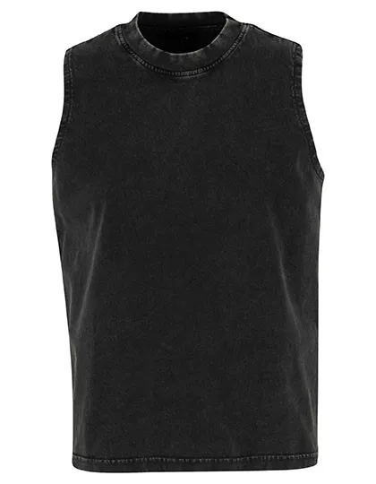 Dames T-Shirt Build Your Brand Vintage Washed Sleeveless Tee productfoto