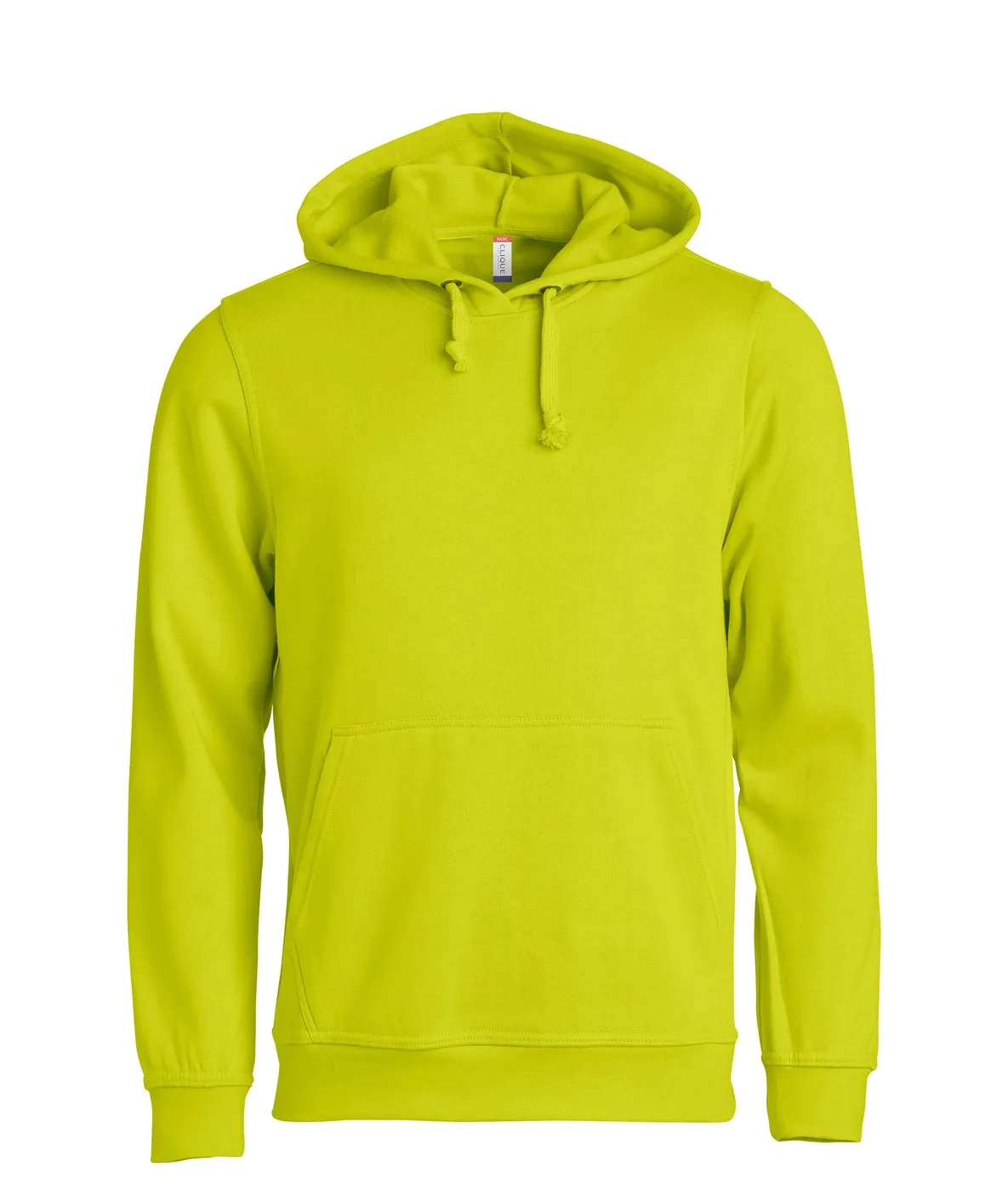 Heren Hoodie Basic Clique 021031 in Heren Hoodie Basic Clique 021031 - Signaal-Groen