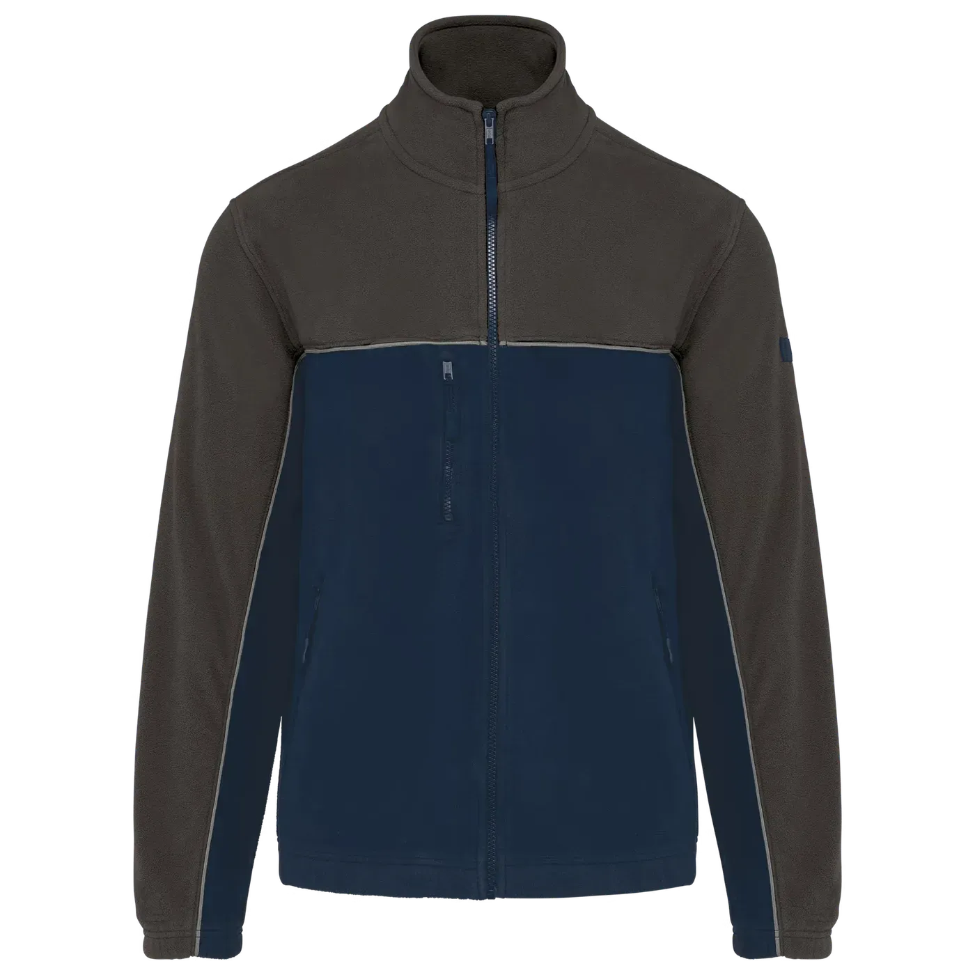 Heren Fleece vest Tweekleurige ecologishe WK904 in Heren Fleece vest Tweekleurige ecologishe WK904 NAVY-DARK GREY