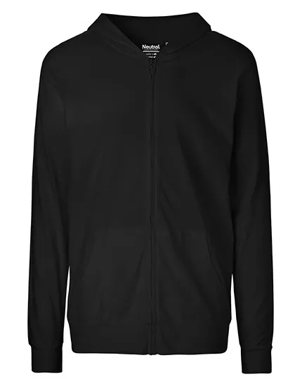 Hooded Sweater Neutral Unisex With Zip O62301 productfoto